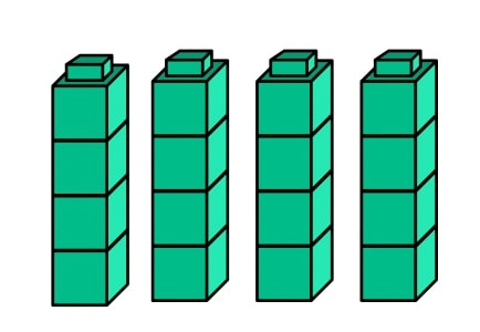 unifix cubes showing 4 x 4