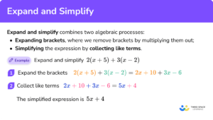Expand and Simplify - GCSE Maths - Lesson, Examples & Worksheet
