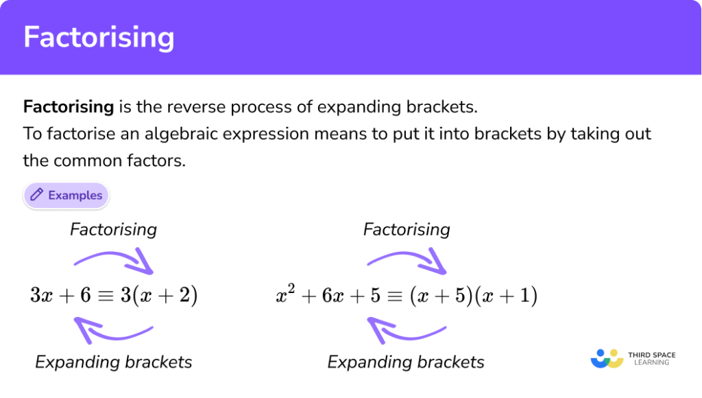 Factorising Gcse Maths Steps Examples And Worksheet 1552