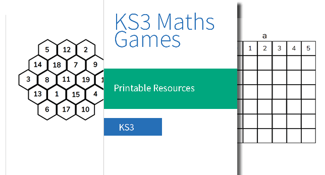 KS3 Maths Games Printable Resource Pack