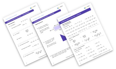 Expand and simplify worksheets