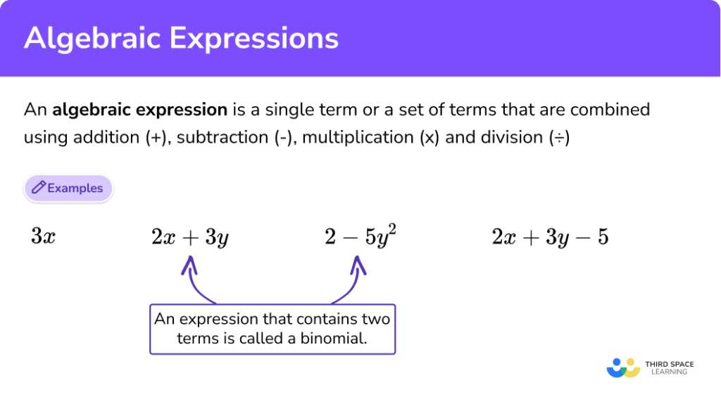 Algebraic Expressions - GCSE Maths - Steps, Examples & Worksheet