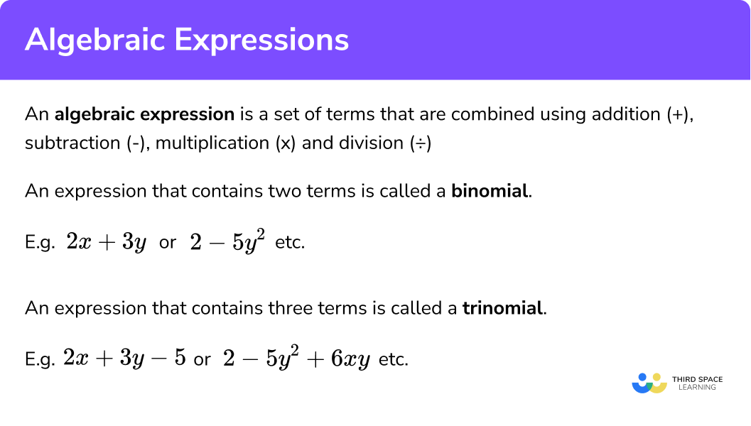What is an algebraic expression?