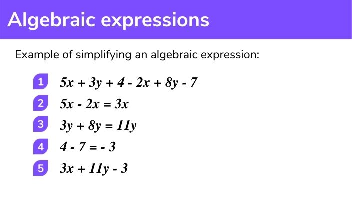 Algebraic Expressions Gcse Maths Steps Examples And Worksheet 3524