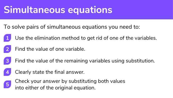 Simultaneous equations