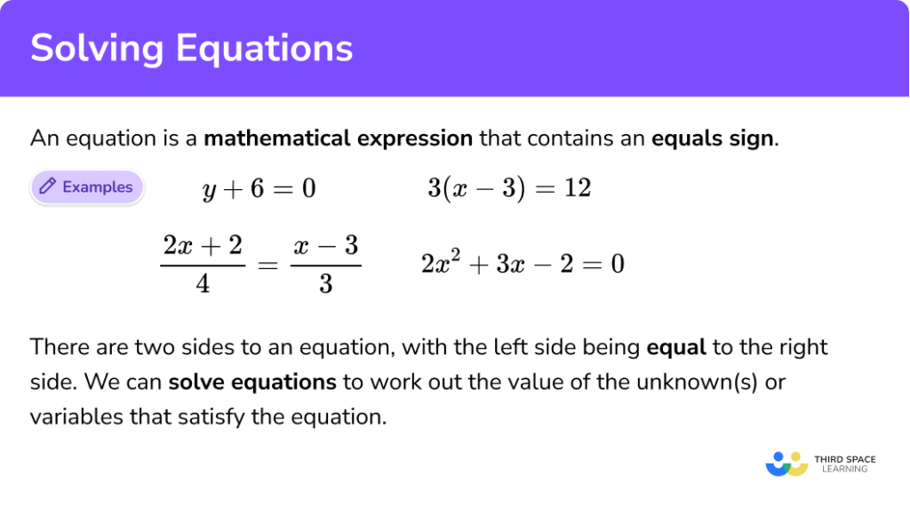 solving equations problem solving