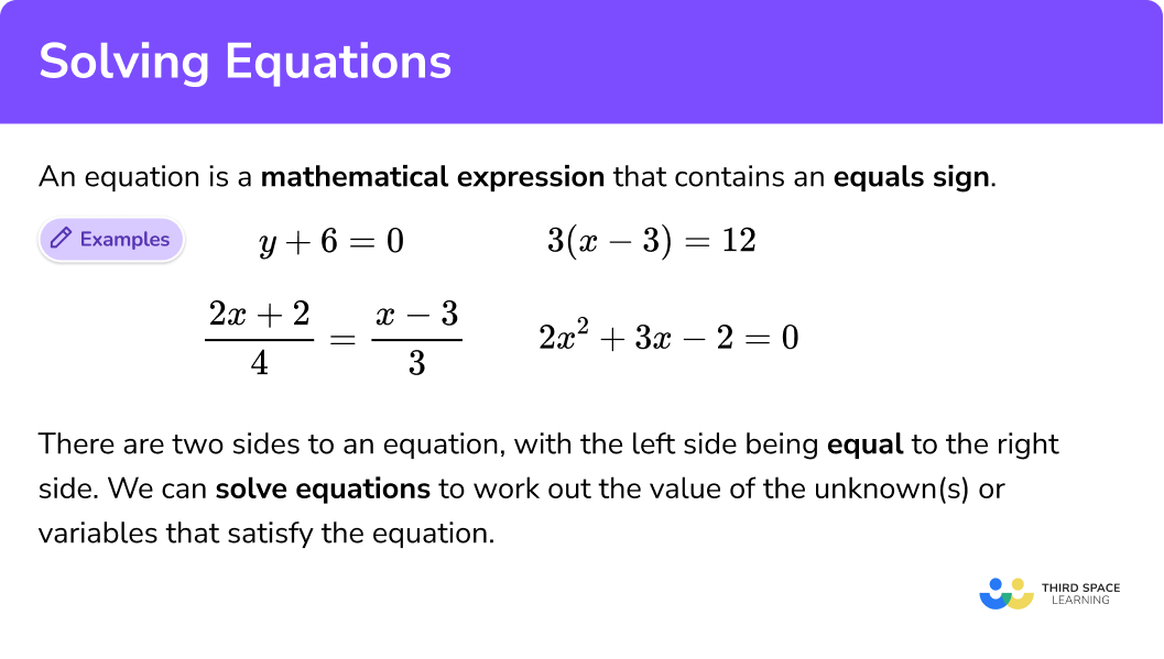 Solving Equations GCSE Maths - Steps, Examples & Worksheet