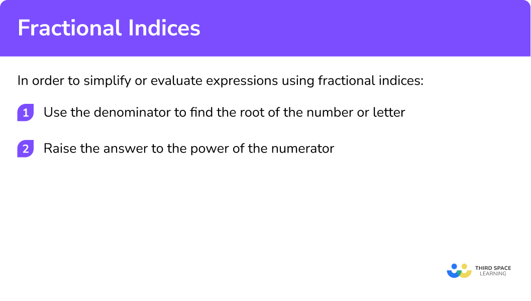 Explain how to use fractional indices