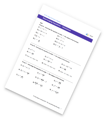 Rearranging Equations Worksheet