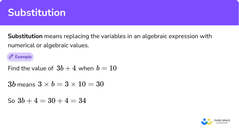 Substitution - GCSE Maths - Steps, Examples, Worksheet