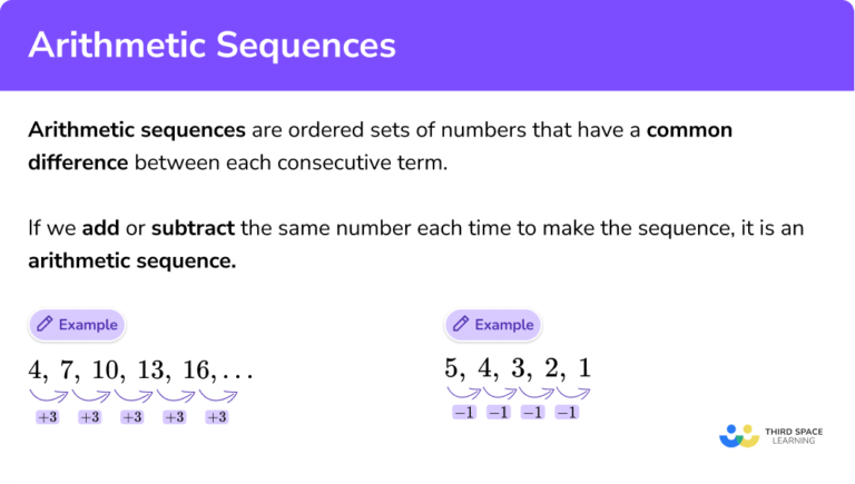 Arithmetic Sequence - GCSE Maths - Steps & Examples