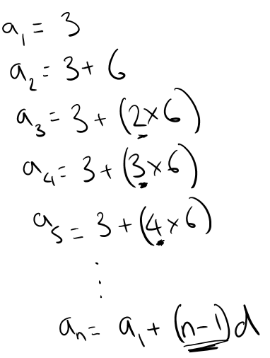 Arithmetic sequence formula 2