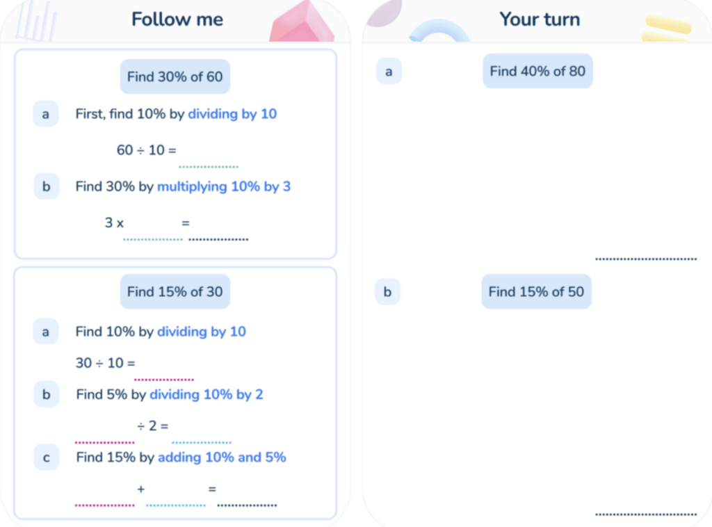 Year 7 percentages lesson