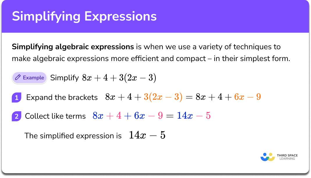 Simplifying expressions