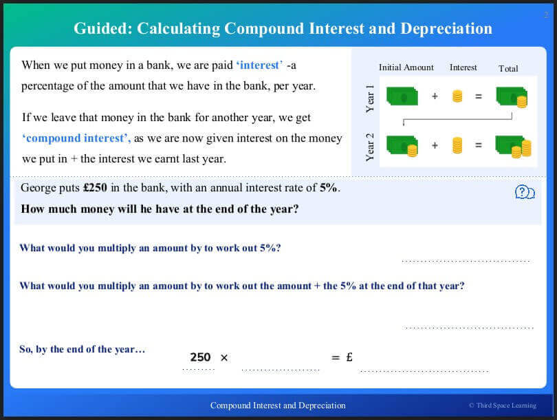 Compound interest lesson slide after changes