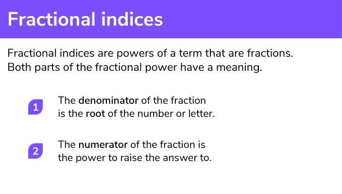 Fractional indices