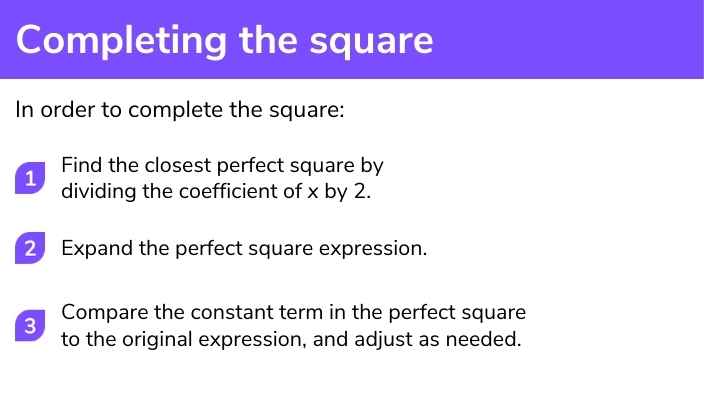 Completing the square