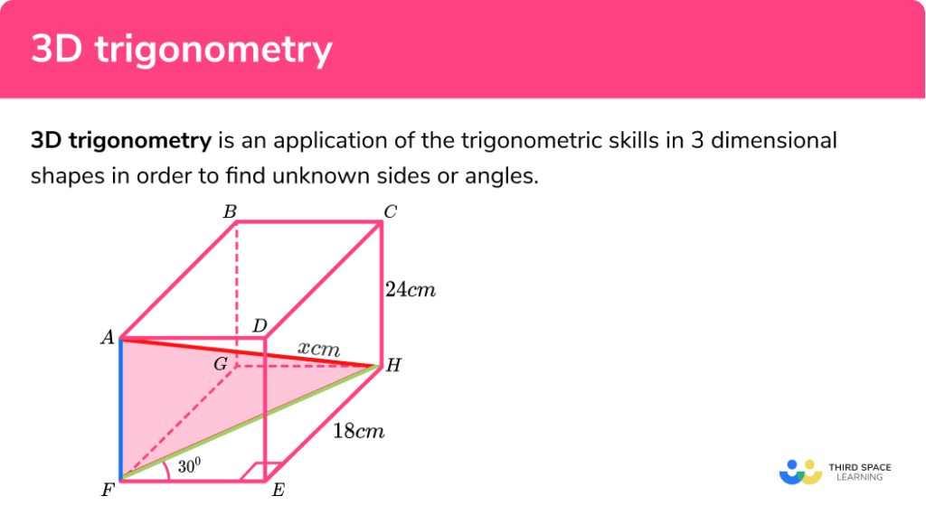 3d Trigonometry Gcse Maths Steps Examples And Worksheet