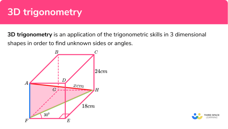 3D Trigonometry - GCSE Maths - Steps, Examples & Worksheet