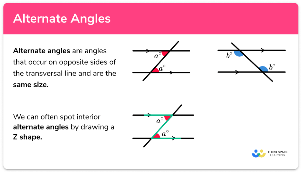 Alternate Angles - GCSE Maths - Steps, Examples & Worksheet