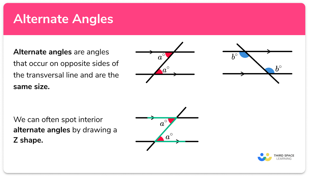What are alternate angles?