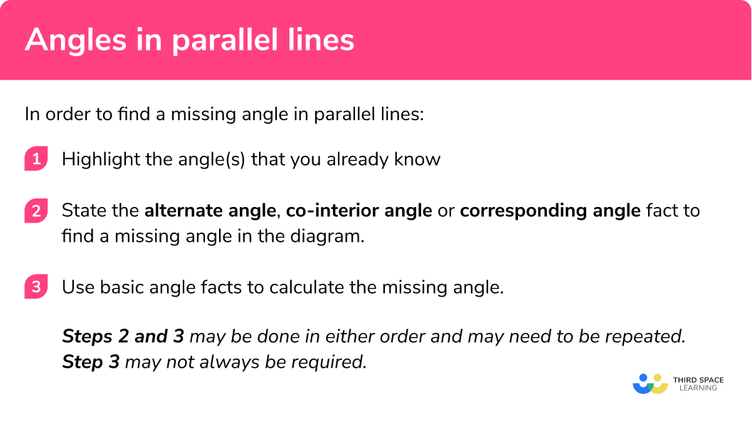 How to find a missing angle in parallel lines