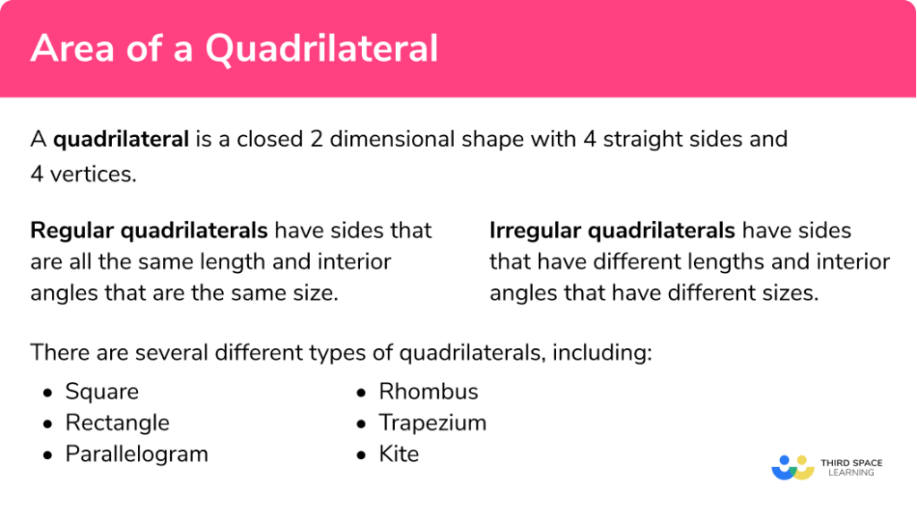 Area Of Quadrilateral - GCSE Maths - Steps & Examples