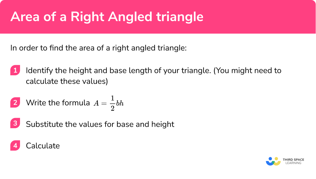 How to find the area of a right angled triangle