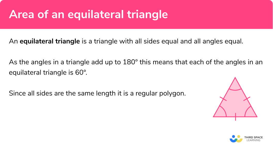 Area of an equilateral triangle