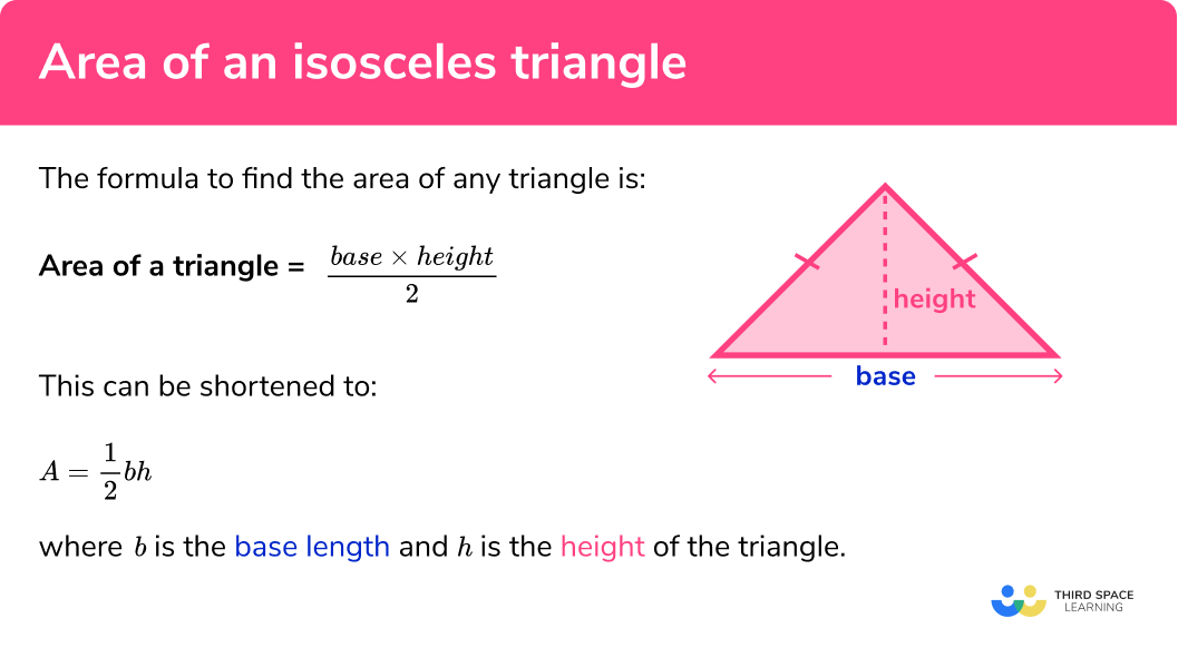 Area of a right angled triangle