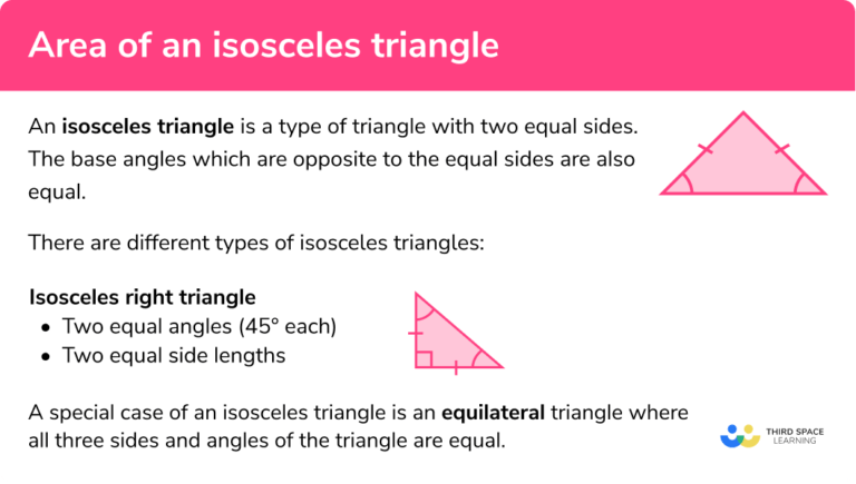 area of an isosceles right triangle