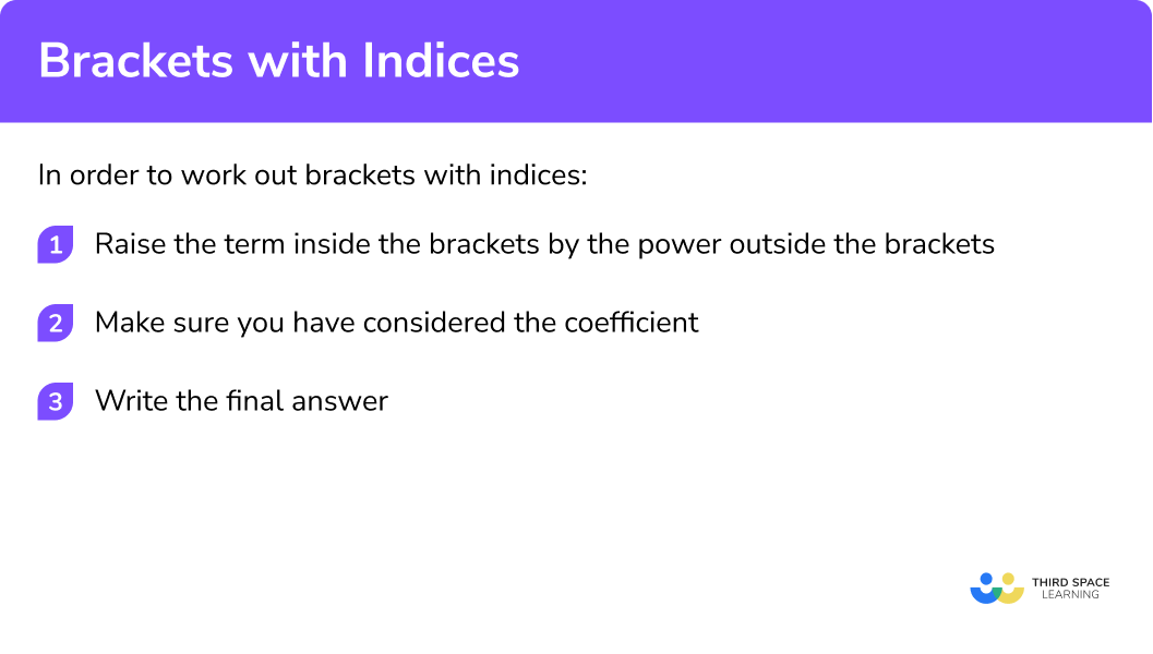 How to work out brackets with indices
