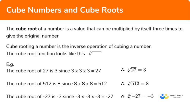 Cube Numbers and Cube Roots - GCSE Maths Guide & Examples