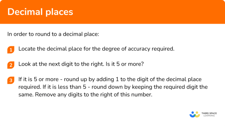 Decimal Places - GCSE Maths - Steps, Examples & Worksheet