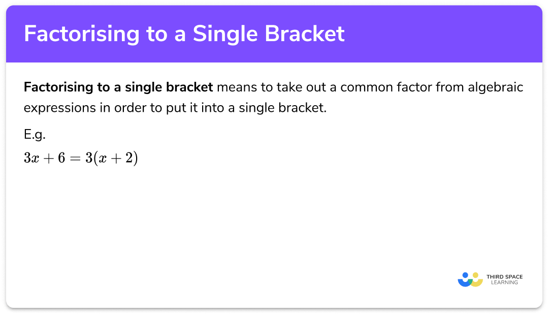 Factorising Single Brackets Gcse Maths Steps Examples Worksheet