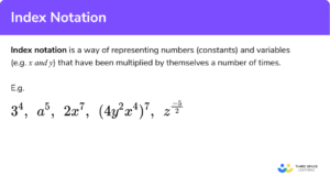 Index Notation - GCSE Maths - Steps, Examples & Worksheet