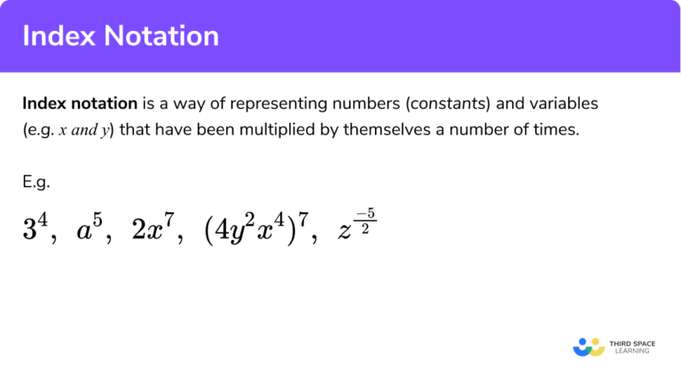 Index Notation Gcse Maths Steps Examples And Worksheet 1267