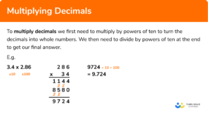 Multiplying Decimals - GCSE Maths - Steps, Examples & Worksheet