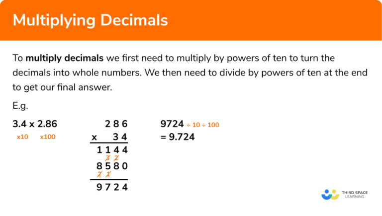 Multiplying Decimals - GCSE Maths - Steps, Examples & Worksheet