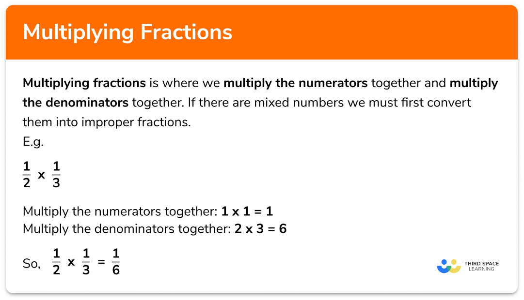 Multiplying Fractions GCSE Maths Steps Examples Worksheet