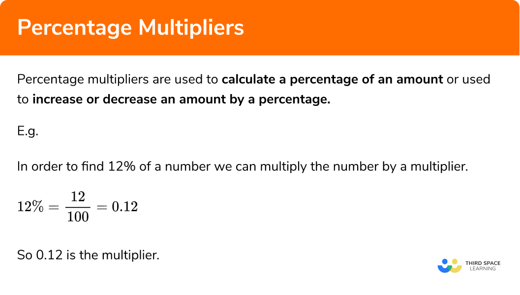 What is a percentage multiplier?