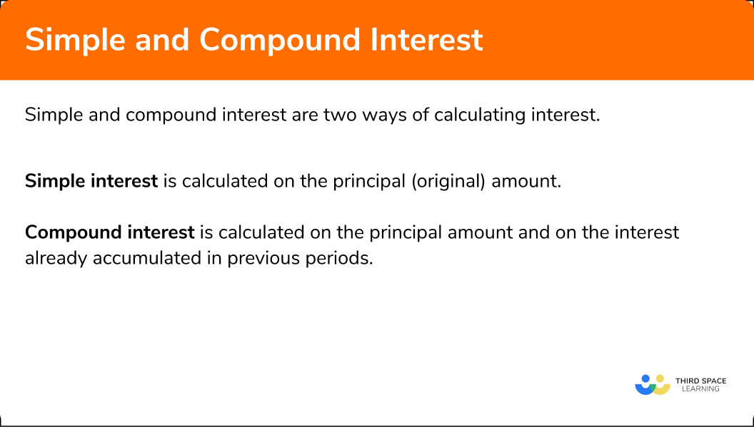 What are simple and compound interest?
