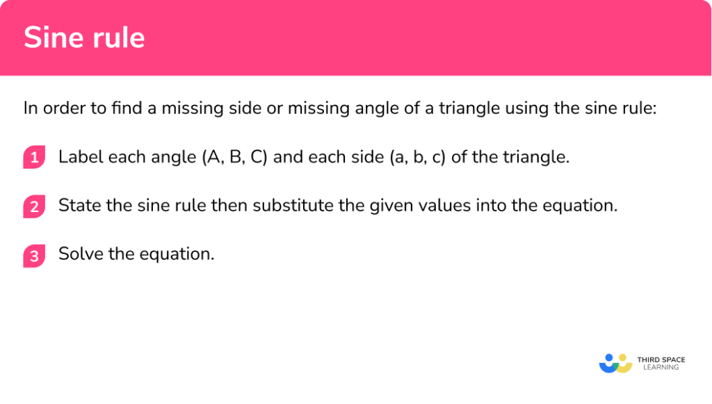 Sine Rule - GCSE Maths - Steps, Examples & Worksheet