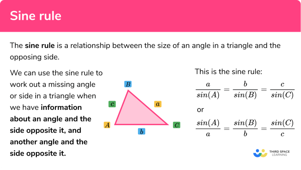 Sine Rule Gcse Maths Steps Examples And Worksheet 