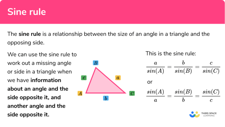 Sine Rule Gcse Maths Steps Examples And Worksheet