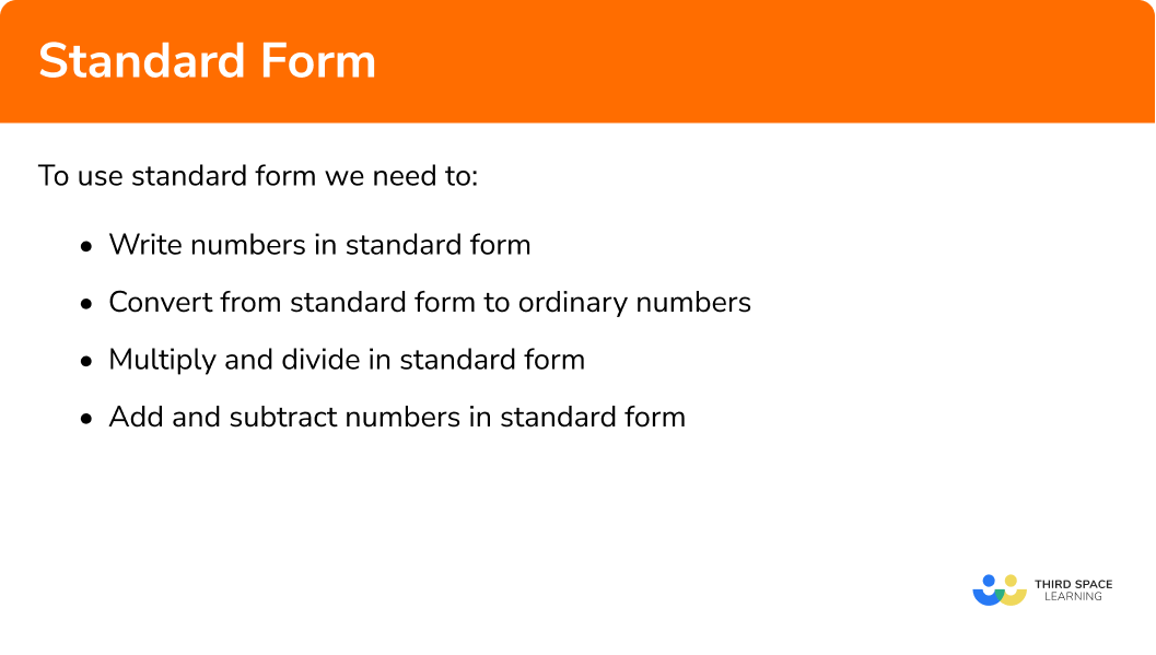 Explain how to calculate with standard form