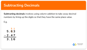 adding and subtracting percentages and decimal shows work
