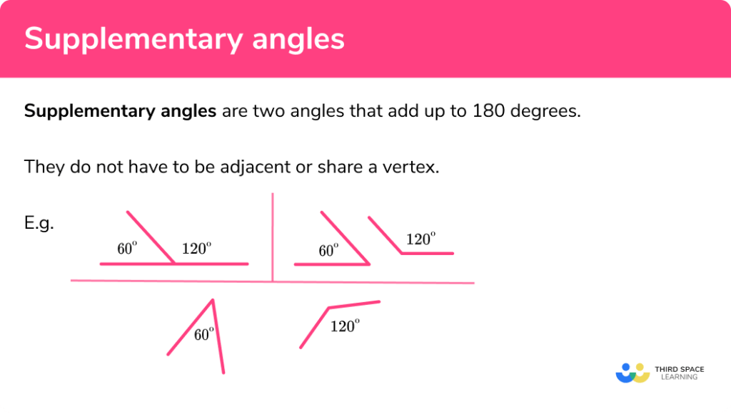 Supplementary Angles Gcse Maths Steps And Examples