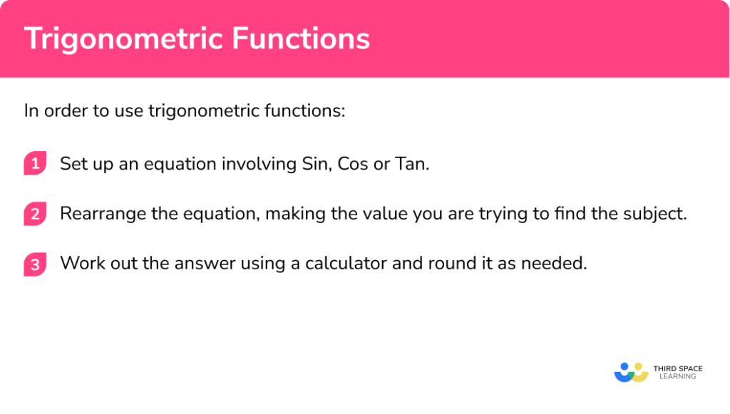 Trigonometric Functions - GCSE Maths - Steps, Examples & Worksheet