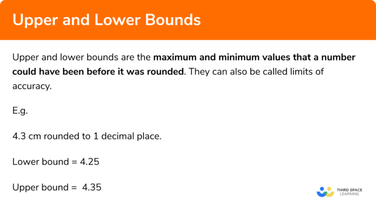 Upper And Lower Bounds - GCSE Maths - Steps & Examples